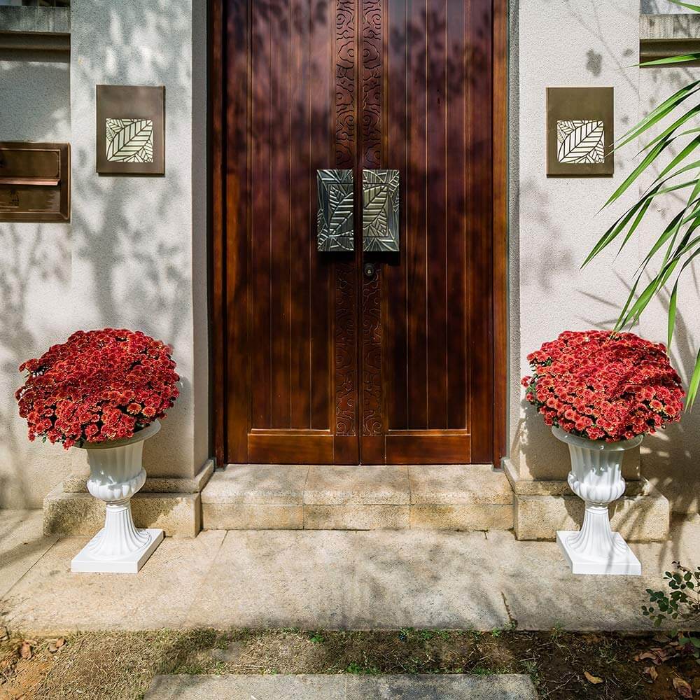2Pcs/10Pcs Plastic Pedestal Trophy Planter Vintage Style Flower Pot Porch Decoration