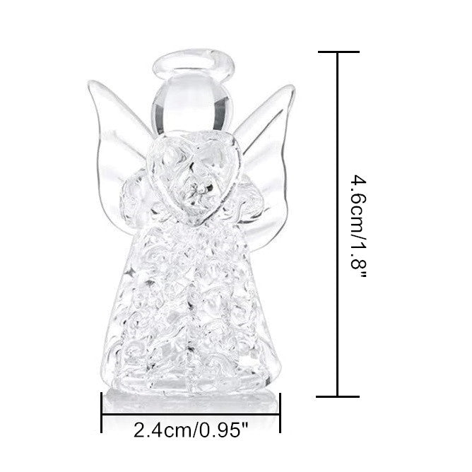 12Pcs/24Pcs Mini Clear Glass Hanging Angels Tree Ornaments, Christmas Tree Decorations