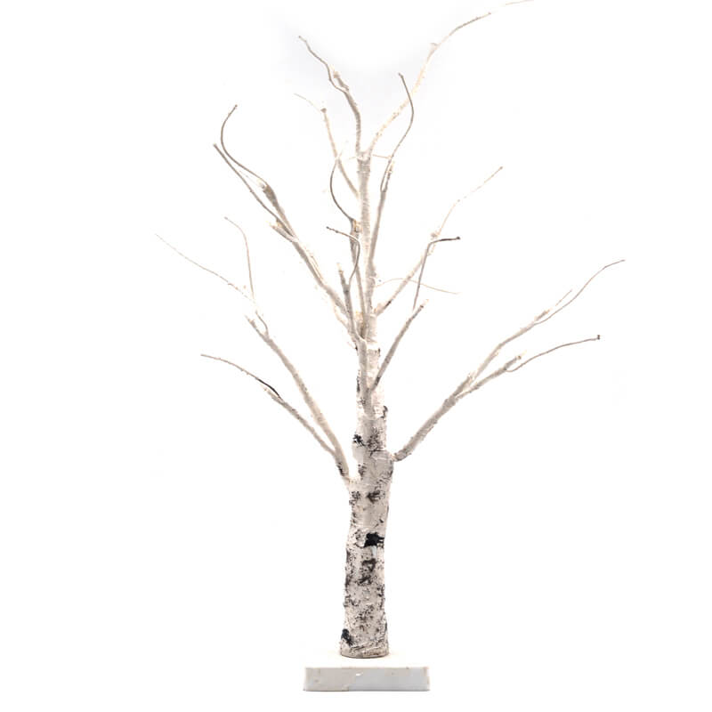 Lighted Birch Tree 24 LEDs Battery Operated Desk Tree Light