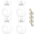 4/8/12Pcs Glass Hanging Angel Tealight Holder, Air Plant Pot Container Planter