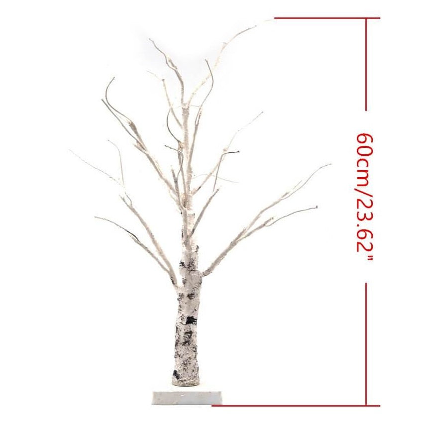 Lighted Birch Tree 24 LEDs Battery Operated Desk Tree Light