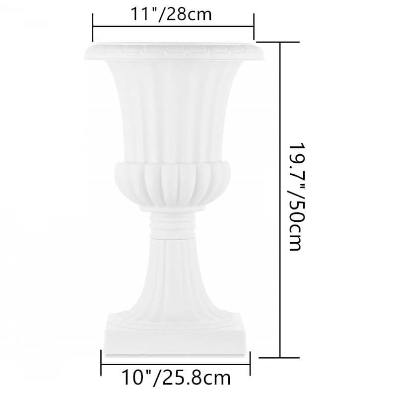 2Pcs/10Pcs Plastic Pedestal Trophy Planter Vintage Style Flower Pot Porch Decoration
