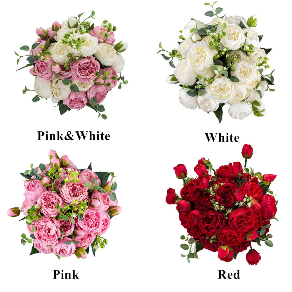 Pack of 4 Fake Flower Ball Arrangement Bouquet Ball for Wedding Centerpiece