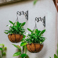 2Pcs/set Wall Hanging Plant Bracket, Hanging Hooks Wall Brackets for Balcony Wind Chime Lantern