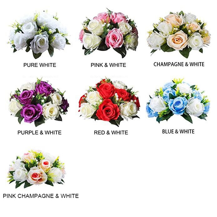 2Pcs/10Pcs Fake Flower Ball Arrangement Bouquet for Flower Rack
