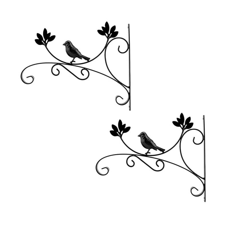 2Pcs/set Hanging Basket Brackets, Wall Planter Hooks for Flower Pot Bird Feeder Wind Lanterns