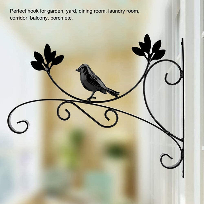 2Pcs/set Hanging Basket Brackets, Wall Planter Hooks for Flower Pot Bird Feeder Wind Lanterns