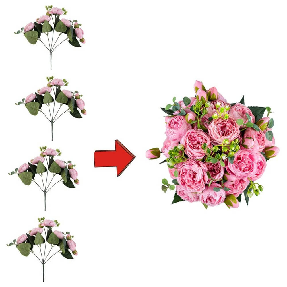 Pack of 4 Fake Flower Ball Arrangement Bouquet Ball for Wedding Centerpiece