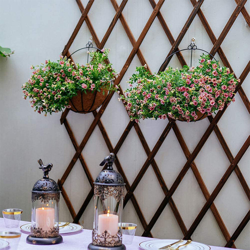 Wall Mounted Planters Set of 4 Hanging Baskets with Coco Liners for Home Decoration