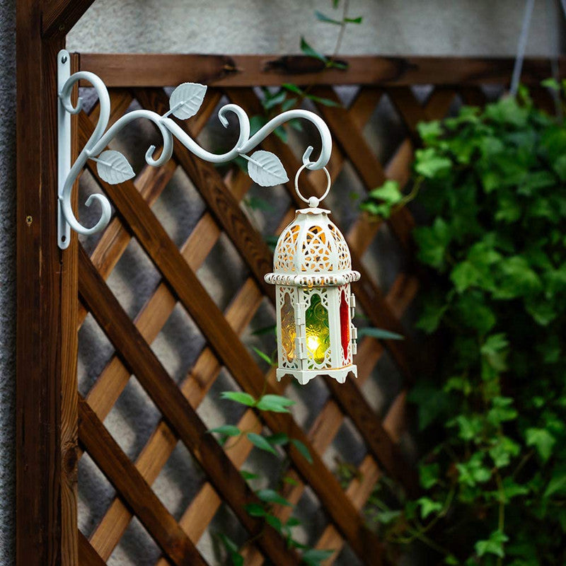 2Pcs/set Wall Hanging Plant Bracket, Hanging Hooks Wall Brackets for Balcony Wind Chime Lantern