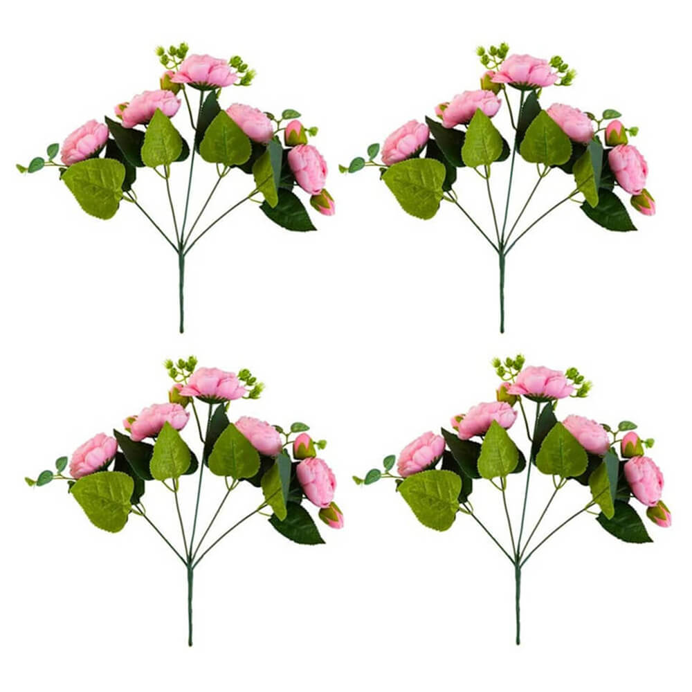 Pack of 4 Fake Flower Ball Arrangement Bouquet Ball for Wedding Centerpiece