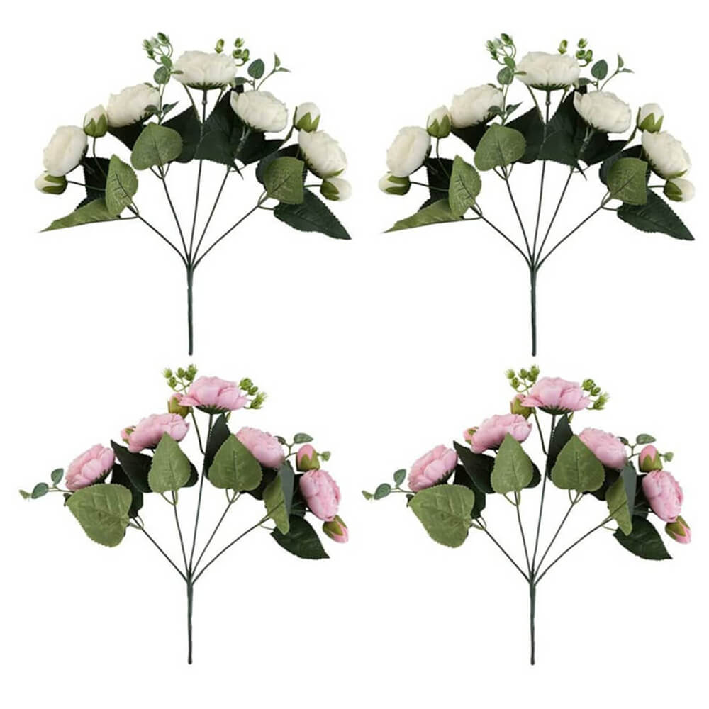 Pack of 4 Fake Flower Ball Arrangement Bouquet Ball for Wedding Centerpiece