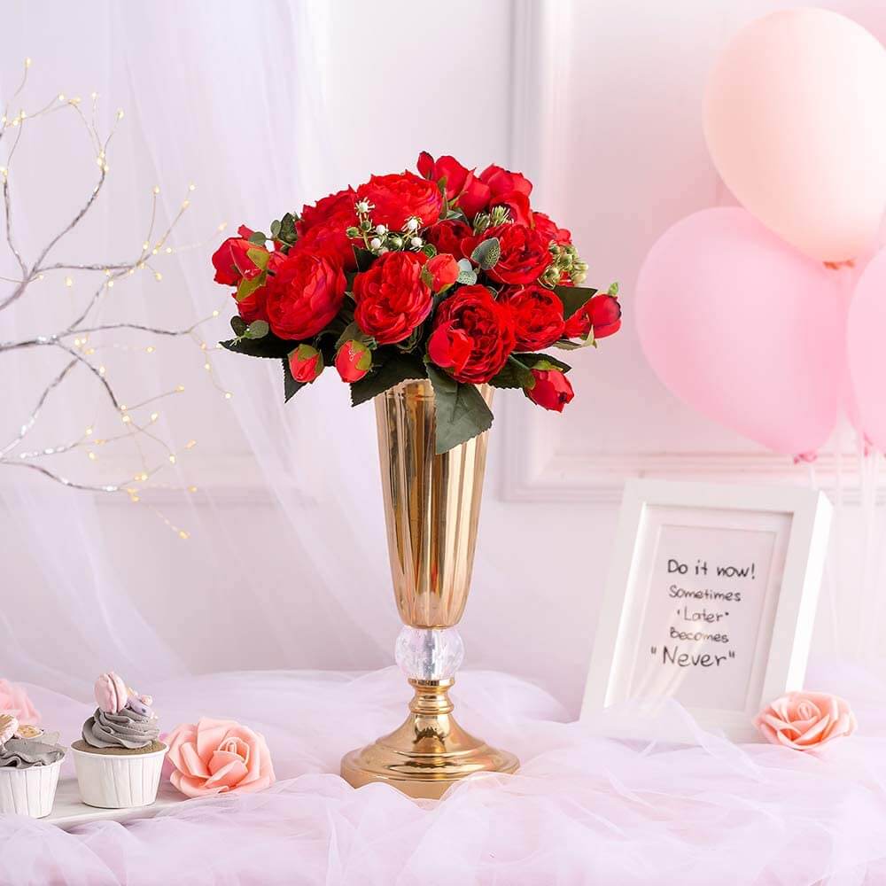 Pack of 4 Fake Flower Ball Arrangement Bouquet Ball for Wedding Centerpiece